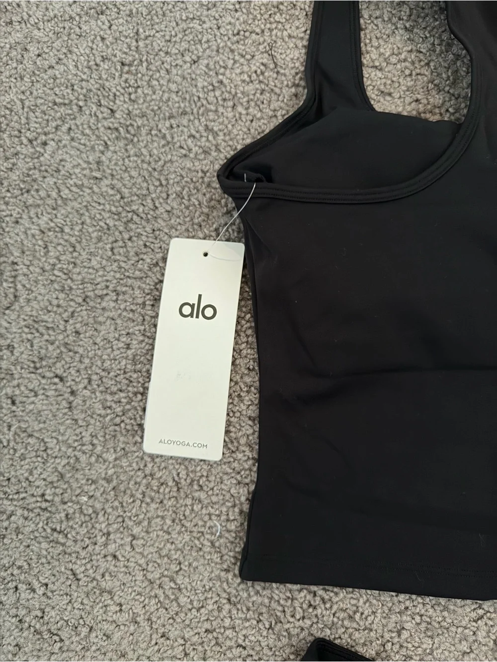 alo black Tank and Skirt Set